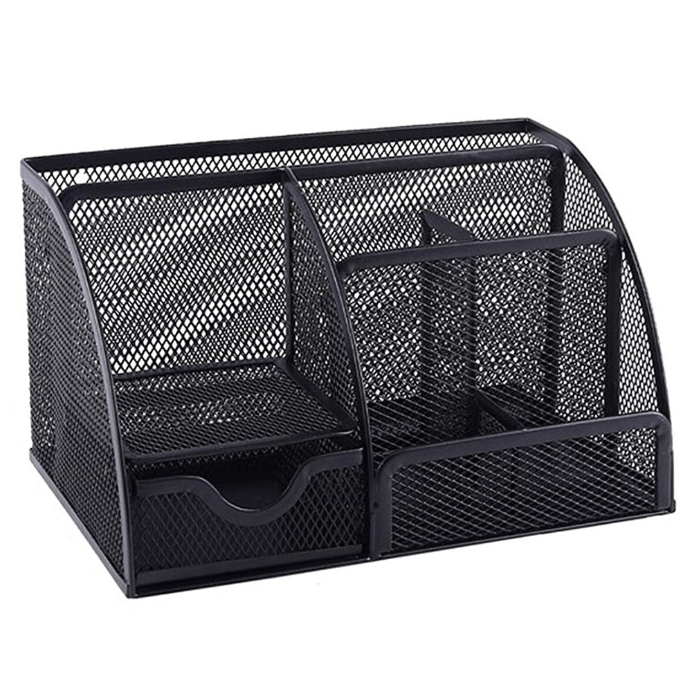 Note Paper Organizer and Pencil Holder Metal Mesh Drawer Organizer for Office Desk