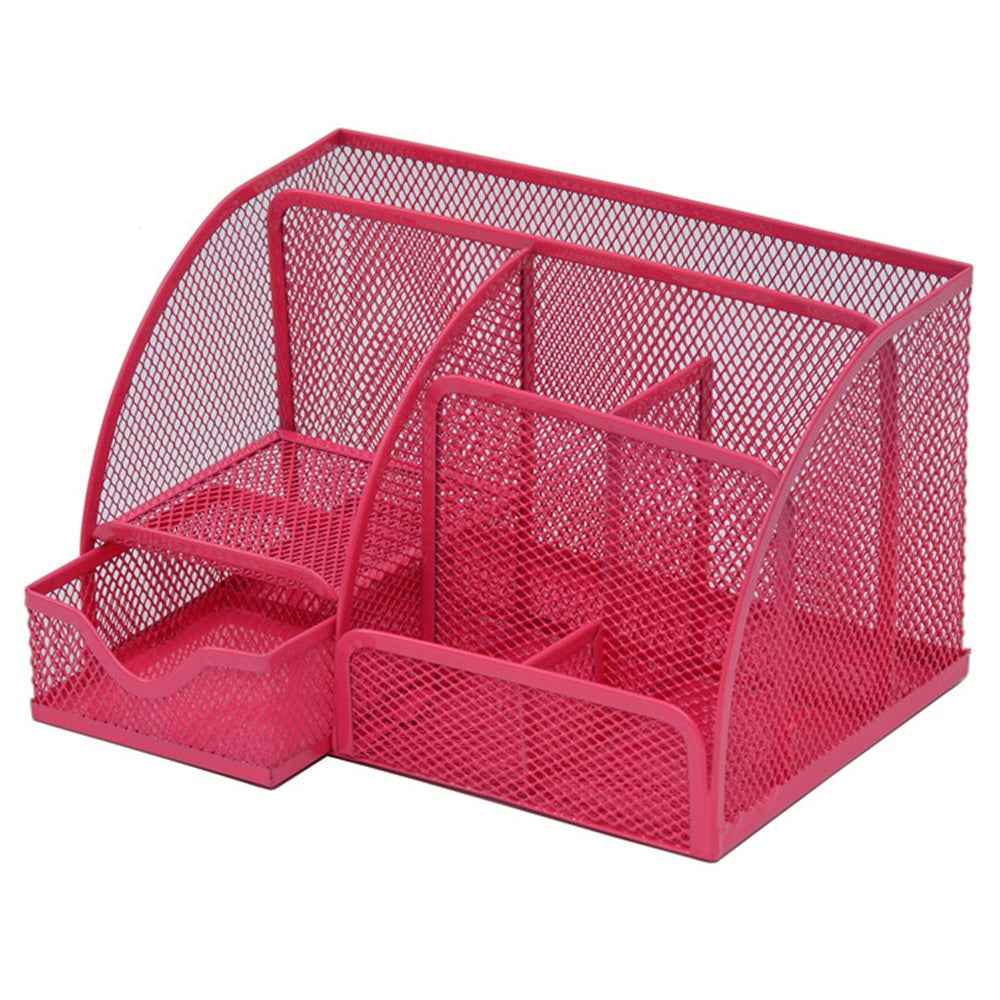 Note Paper Organizer and Pencil Holder Metal Mesh Drawer Organizer for Office Desk
