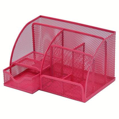 Note Paper Organizer and Pencil Holder Metal Mesh Drawer Organizer for Office Desk