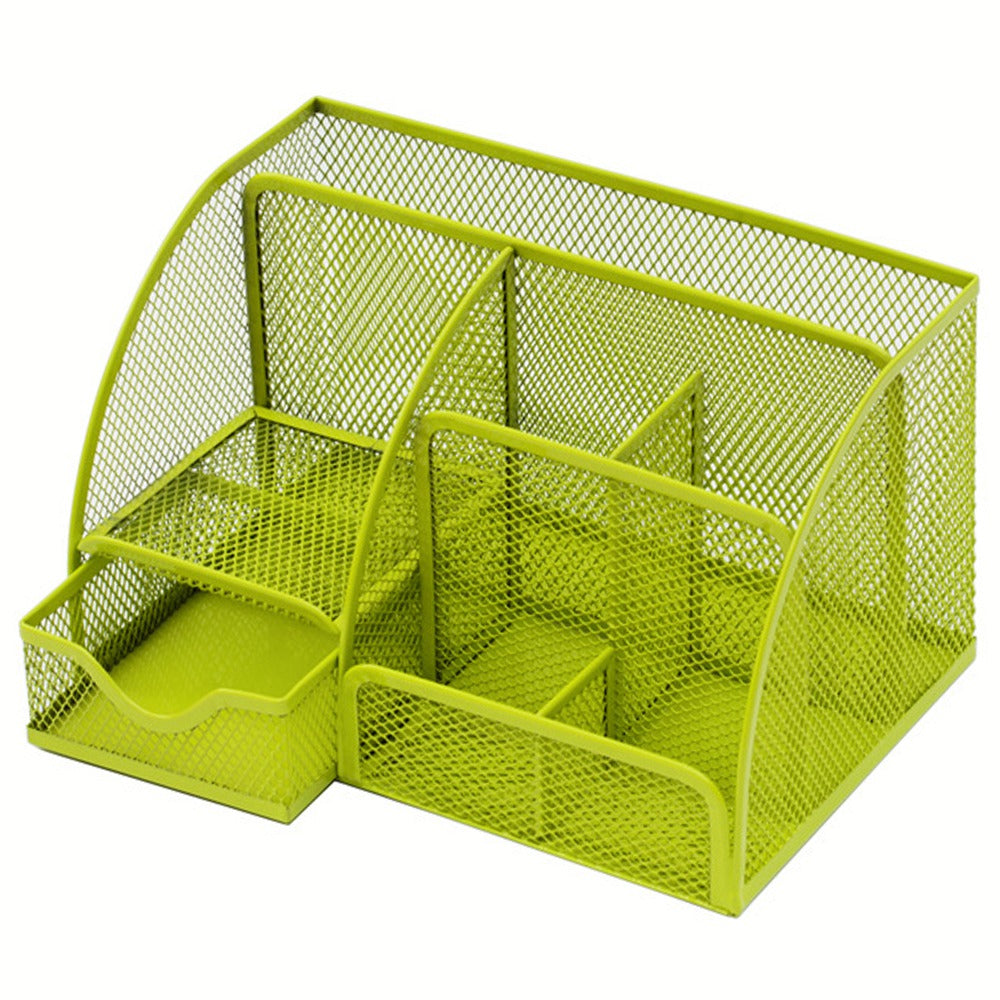 Note Paper Organizer and Pencil Holder Metal Mesh Drawer Organizer for Office Desk