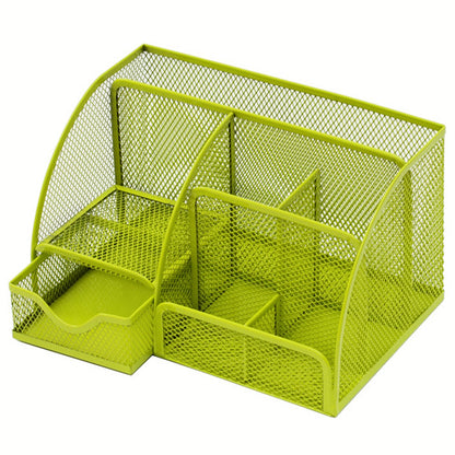 Note Paper Organizer and Pencil Holder Metal Mesh Drawer Organizer for Office Desk