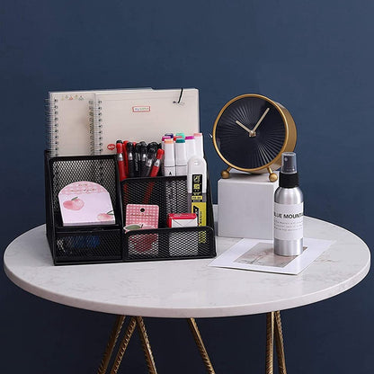 Note Paper Organizer and Pencil Holder Metal Mesh Drawer Organizer for Office Desk