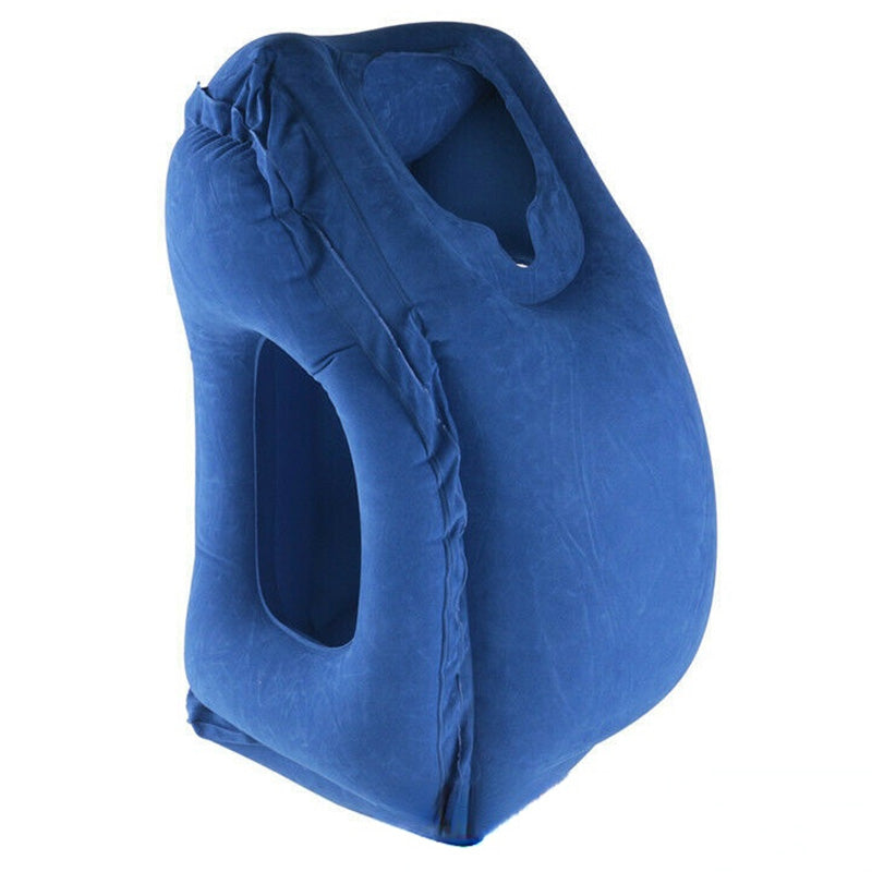 Inflatable Travel Sleeping Bag Portable Cushion Neck Pillow for Men Women Outdoor Airplane Flight Train Sleeping Easy