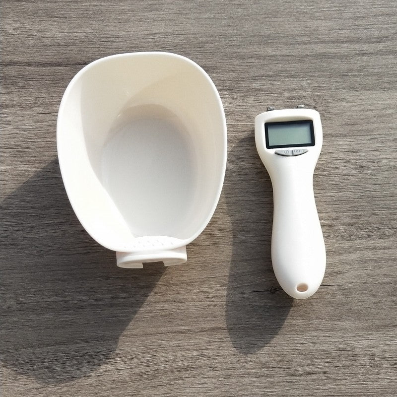 800g/0.1g Pet Food Scale Cup for Dog Cat Feeding Bowl Portable Measuring Scoop Cup with LCD Digital Display