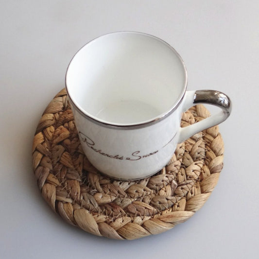 11cm Round Straw Drink Table Mat Home Table Decoration Insulated Cup Mat