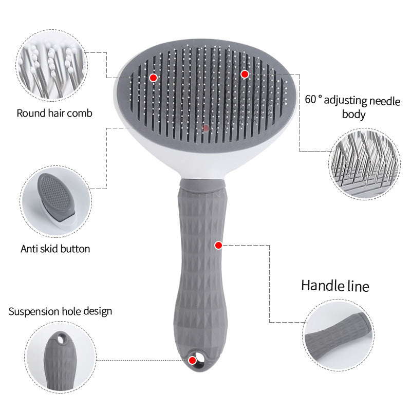 Dog Cat Hair Removal Brush Pet Hair Shedding Grooming Massage Comb
