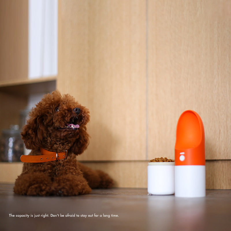 MOESTAR ROCKET Double Layer Portable Dog Water Feeding Bottle Food Container Pet Travel Water Dispenser