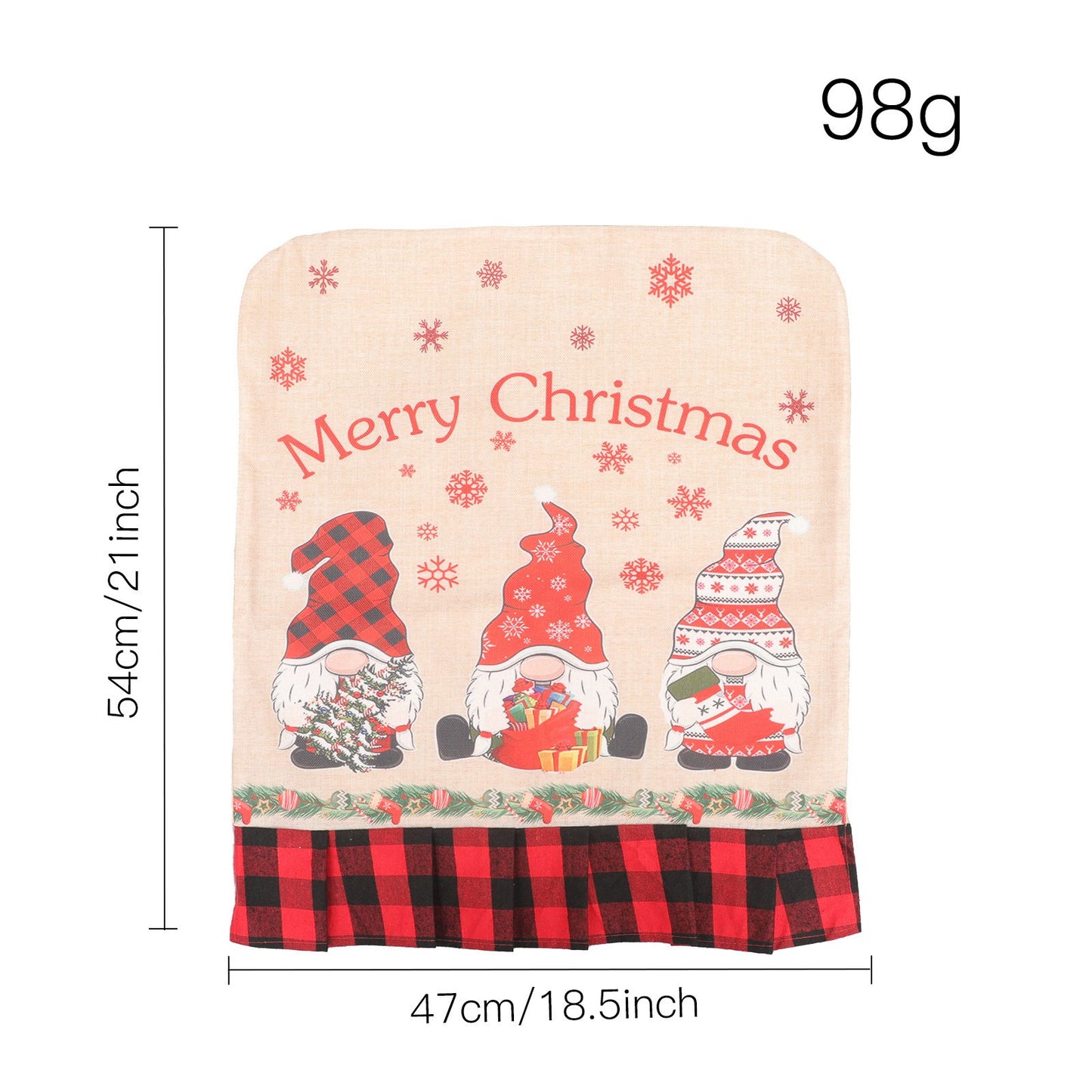 2022Sa65 4 Chair Back Covers + 4 Placemat + 1 Table Runner Christmas Ornament Set Kitchen Dining Table Decoration