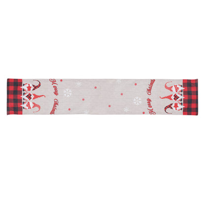2022Sa40 176x34cm Soft Rudolph Pattern Table Cloth Christmas Tablecloth Holiday Decoration Rectangle Table Cover for Dinner Parties