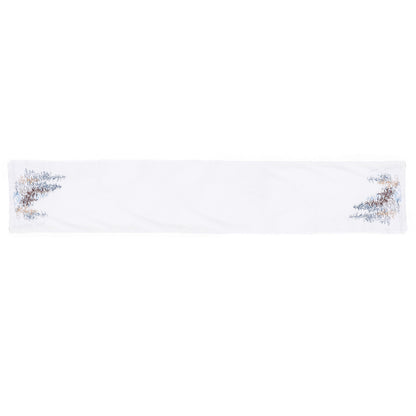 2022Sa31 182x33cm Nordic Style Table Cloth Christmas Tree Pattern Tablecloth Rectangle Table Mat for Home Office Hotel