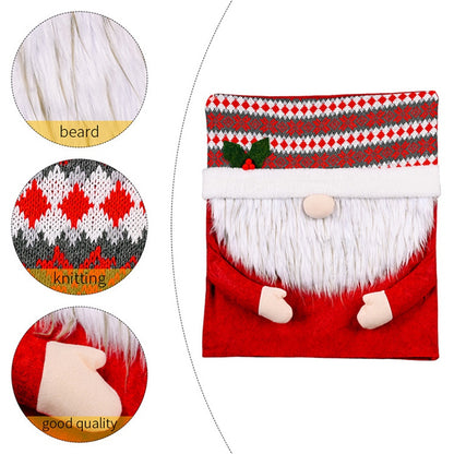 Long Beard Gnome Christmas Style Chair Back Cover Xmas New Year Festival Home Decoration