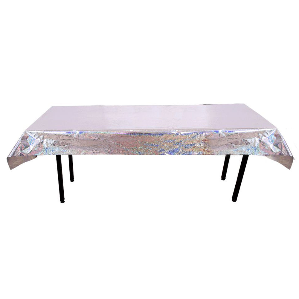 1*2.7m Laser Glitter Foil Rectangular Tablecloth for Birthday Wedding Baby Show Anniversary Christmas Party Decoration