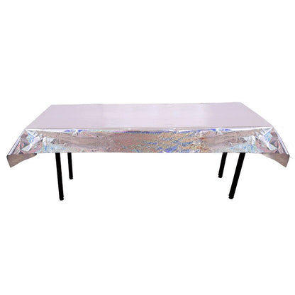 1*2.7m Laser Glitter Foil Rectangular Tablecloth for Birthday Wedding Baby Show Anniversary Christmas Party Decoration
