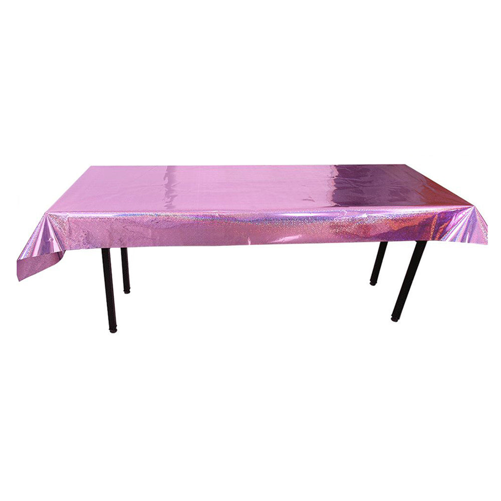1*2.7m Laser Glitter Foil Rectangular Tablecloth for Birthday Wedding Baby Show Anniversary Christmas Party Decoration
