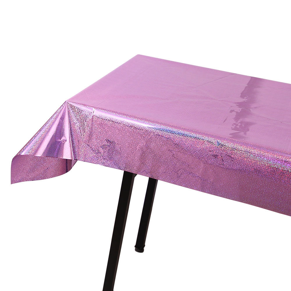 1*2.7m Laser Glitter Foil Rectangular Tablecloth for Birthday Wedding Baby Show Anniversary Christmas Party Decoration