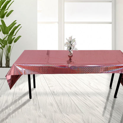 1*2.7m Laser Glitter Foil Rectangular Tablecloth for Birthday Wedding Baby Show Anniversary Christmas Party Decoration