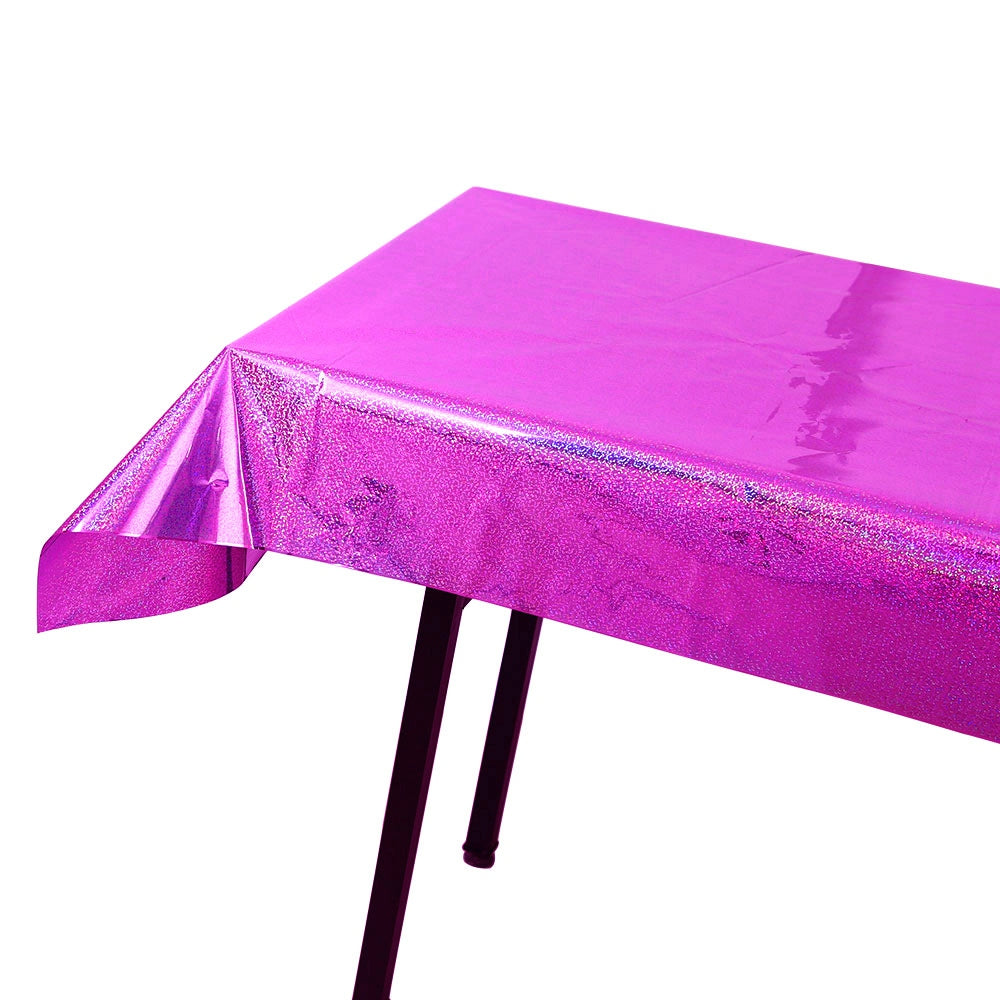 1*2.7m Laser Glitter Foil Rectangular Tablecloth for Birthday Wedding Baby Show Anniversary Christmas Party Decoration