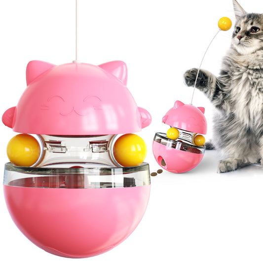 ZCM-01 Interactive Cat Ball Toys Adjustable Food Dispensing Cat Toy Funny Exercise Kitten Tumbler Teaser Toys