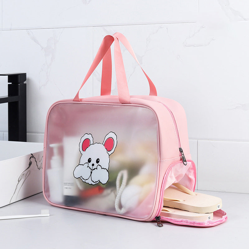 TB-0494 Large Size Stylish Portable Waterproof Makeup Storage Bag Fitness Swimming Toiletry Bag with Shoe Pocket