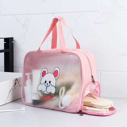 TB-0494 Large Size Stylish Portable Waterproof Makeup Storage Bag Fitness Swimming Toiletry Bag with Shoe Pocket