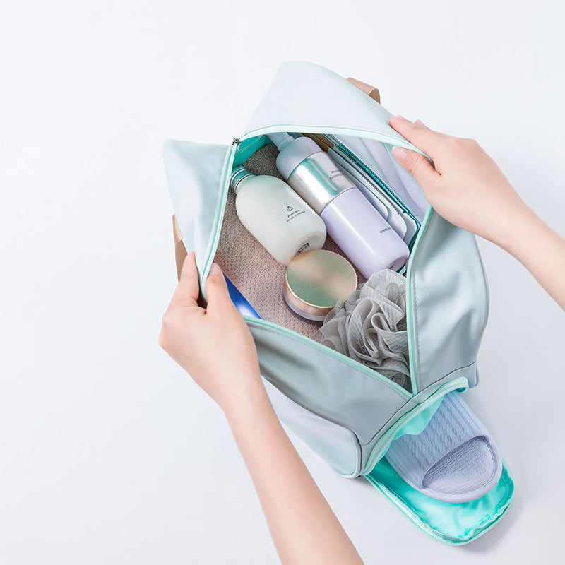 TB-0494 Large Size Stylish Portable Waterproof Makeup Storage Bag Fitness Swimming Toiletry Bag with Shoe Pocket