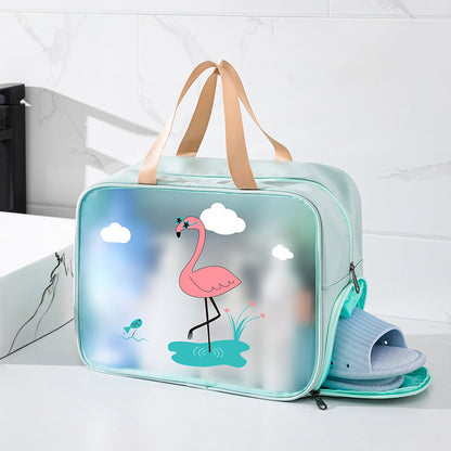 TB-0494 Large Size Stylish Portable Waterproof Makeup Storage Bag Fitness Swimming Toiletry Bag with Shoe Pocket
