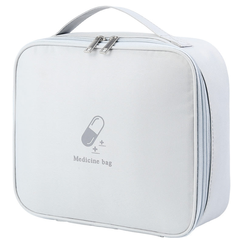 TB-0654 Large Size Travel Emergency Medical Bag Portable Dual Zipper Medicine Storage Handbag