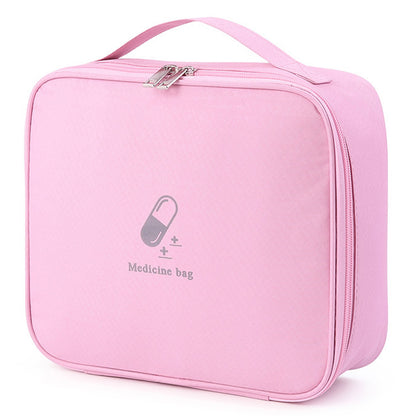 TB-0654 Large Size Travel Emergency Medical Bag Portable Dual Zipper Medicine Storage Handbag