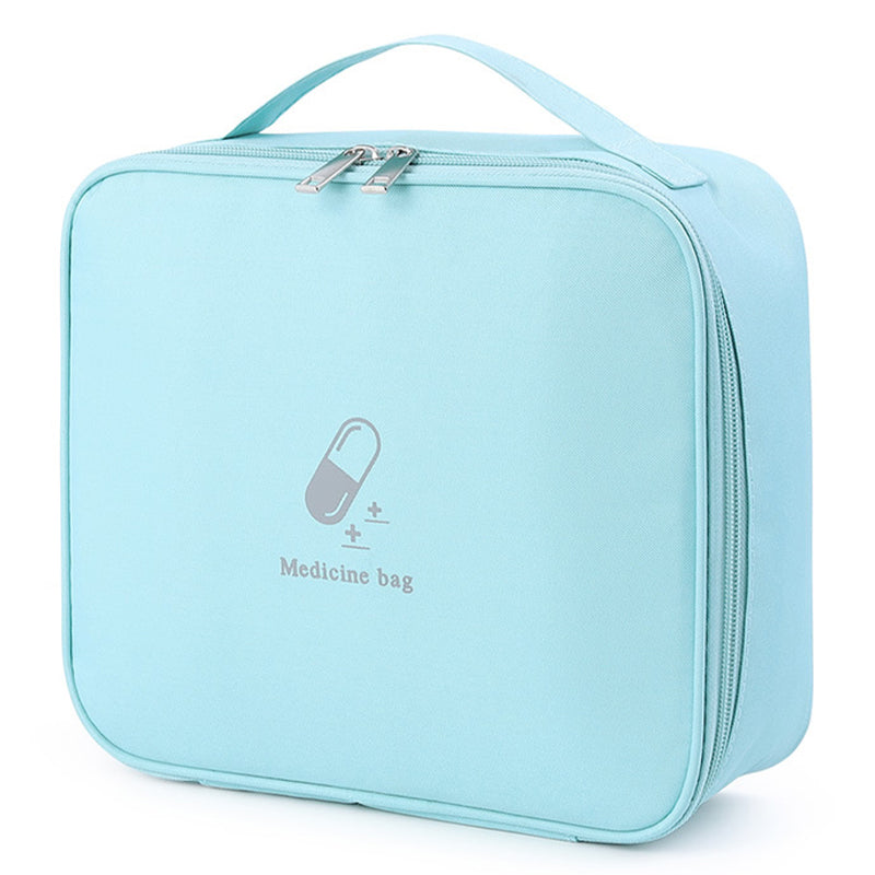 TB-0654 Large Size Travel Emergency Medical Bag Portable Dual Zipper Medicine Storage Handbag