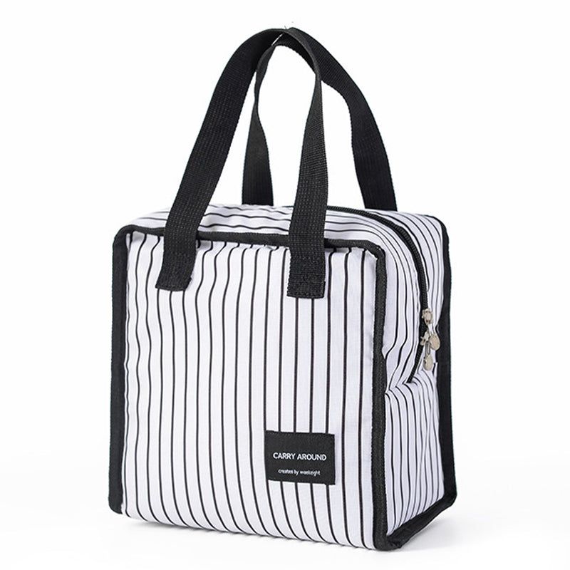 Stylish Insulated Lunch Tote Bag Picnic Office School Bento Zipper Bag