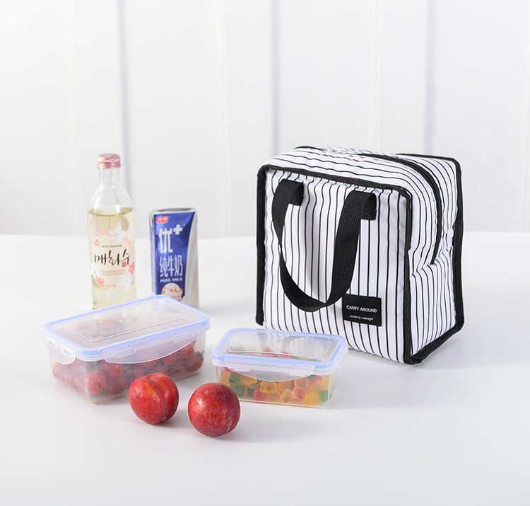 Stylish Insulated Lunch Tote Bag Picnic Office School Bento Zipper Bag