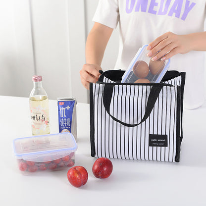 Stylish Insulated Lunch Tote Bag Picnic Office School Bento Zipper Bag