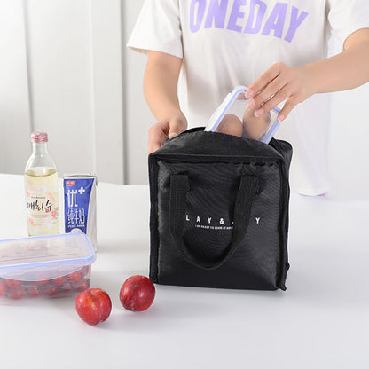 Stylish Insulated Lunch Tote Bag Picnic Office School Bento Zipper Bag