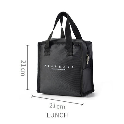 Stylish Insulated Lunch Tote Bag Picnic Office School Bento Zipper Bag