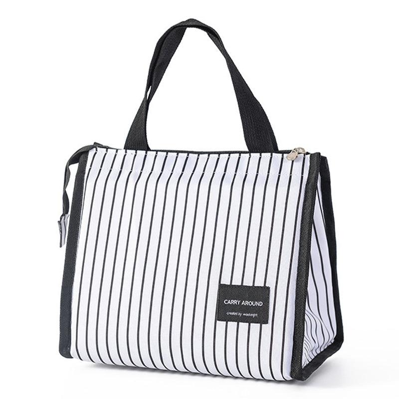 Stylish Insulated Lunch Tote Bag Picnic Office School Bento Zipper Bag