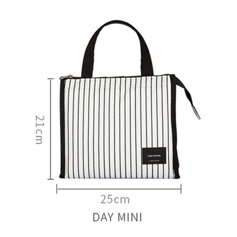 Stylish Insulated Lunch Tote Bag Picnic Office School Bento Zipper Bag
