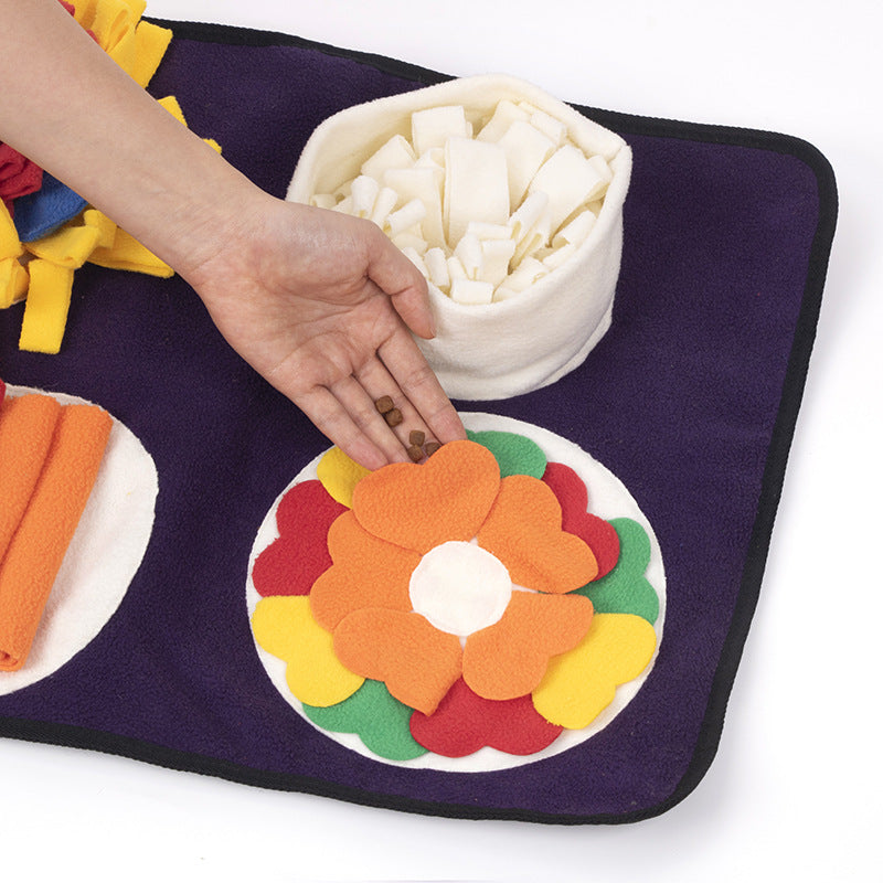 60*40cm Durable Interactive Dog Feeding Mat Puzzle Toys Foraging Skills Mat for Cats Dogs