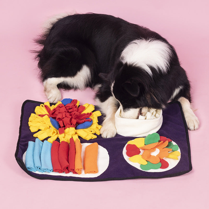 60*40cm Durable Interactive Dog Feeding Mat Puzzle Toys Foraging Skills Mat for Cats Dogs