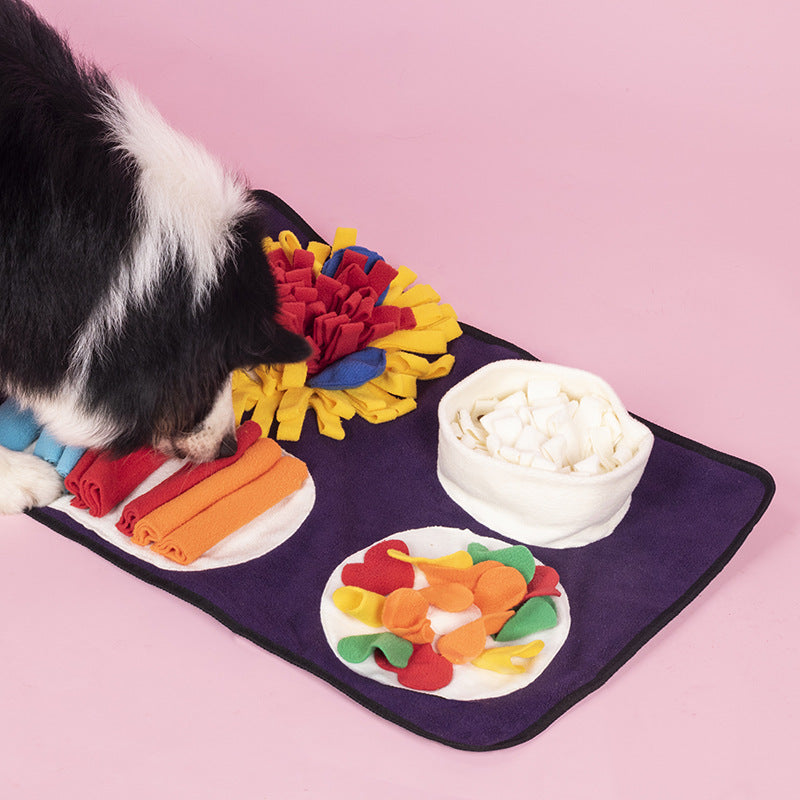 60*40cm Durable Interactive Dog Feeding Mat Puzzle Toys Foraging Skills Mat for Cats Dogs