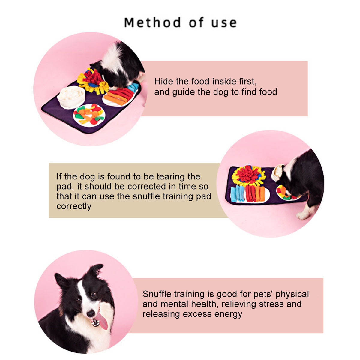 60*40cm Durable Interactive Dog Feeding Mat Puzzle Toys Foraging Skills Mat for Cats Dogs