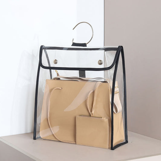 TB-0395 Large Storage Bag Home Organization Case Transparent PVC Cover Stylish Women's Bag Dustproof Handbag Tote Bag, Size: L