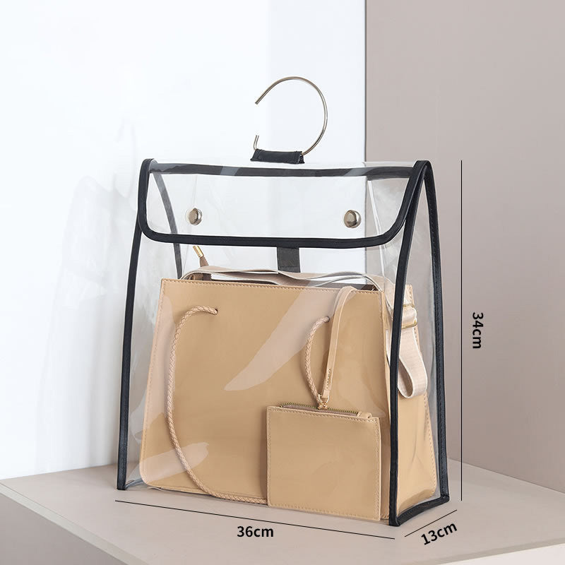 TB-0395 Large Storage Bag Home Organization Case Transparent PVC Cover Stylish Women's Bag Dustproof Handbag Tote Bag, Size: L