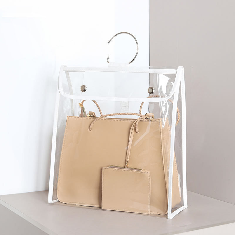 TB-0395 Large Storage Bag Home Organization Case Transparent PVC Cover Stylish Women's Bag Dustproof Handbag Tote Bag, Size: L