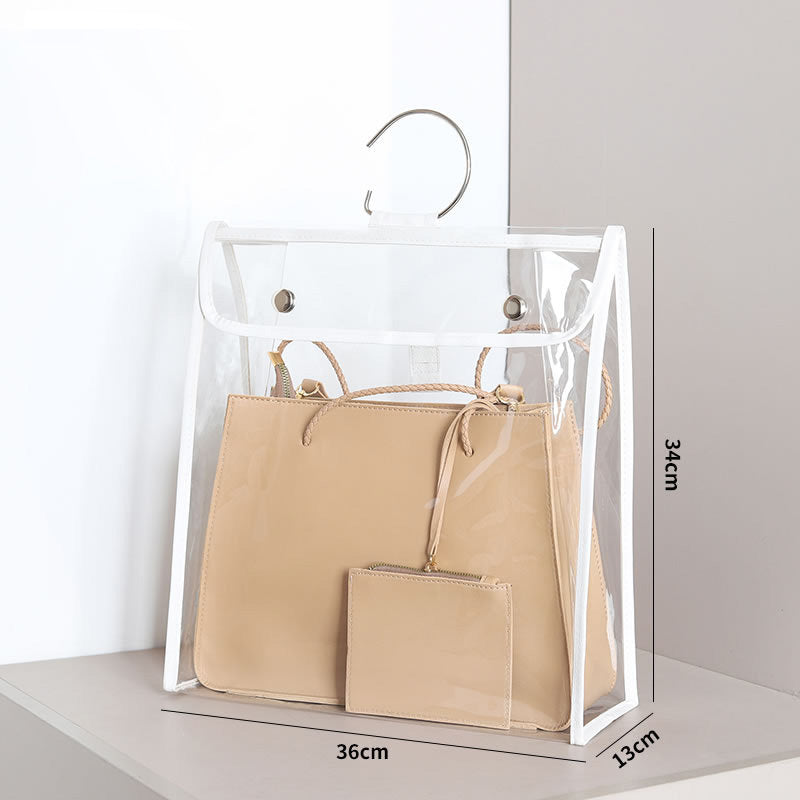 TB-0395 Large Storage Bag Home Organization Case Transparent PVC Cover Stylish Women's Bag Dustproof Handbag Tote Bag, Size: L