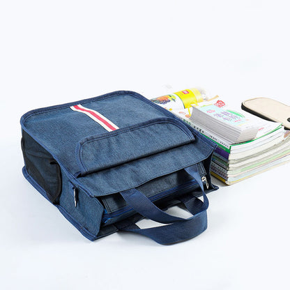 TB-0517 Large School Bag Student Bag College Teacher Briefcase Handbag Shoulders Bag (Dual-layer Design)