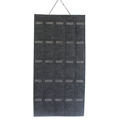 25 Slots Wall Hanging Felt Sunglasses Holder Bag Eyeglasses Storage Pouch Organizer, Style B