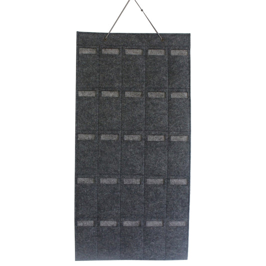 25 Slots Wall Hanging Felt Sunglasses Holder Bag Eyeglasses Storage Pouch Organizer, Style B