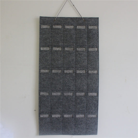 25 Slots Wall Hanging Felt Sunglasses Holder Bag Eyeglasses Storage Pouch Organizer, Style B