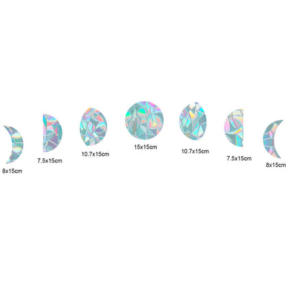 1Set Rainbow Prism Electrostatic Glass Sticker PVC Non-Adhesive Removable Window Colorful Film Sticker (No EN71)