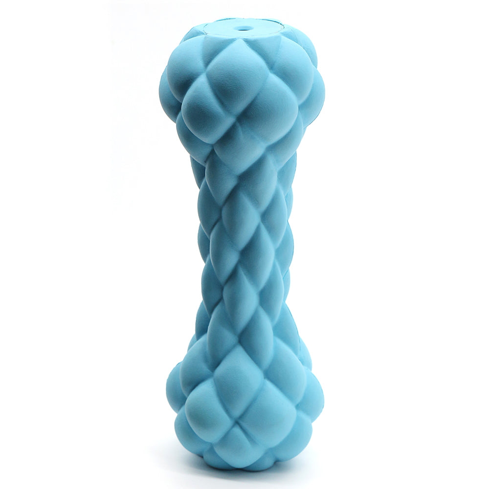 Natural Rubber Dumbbell Shape Pet Bite Playing Toy Squeaky Dog Teeth Cleaning Chewing Toy